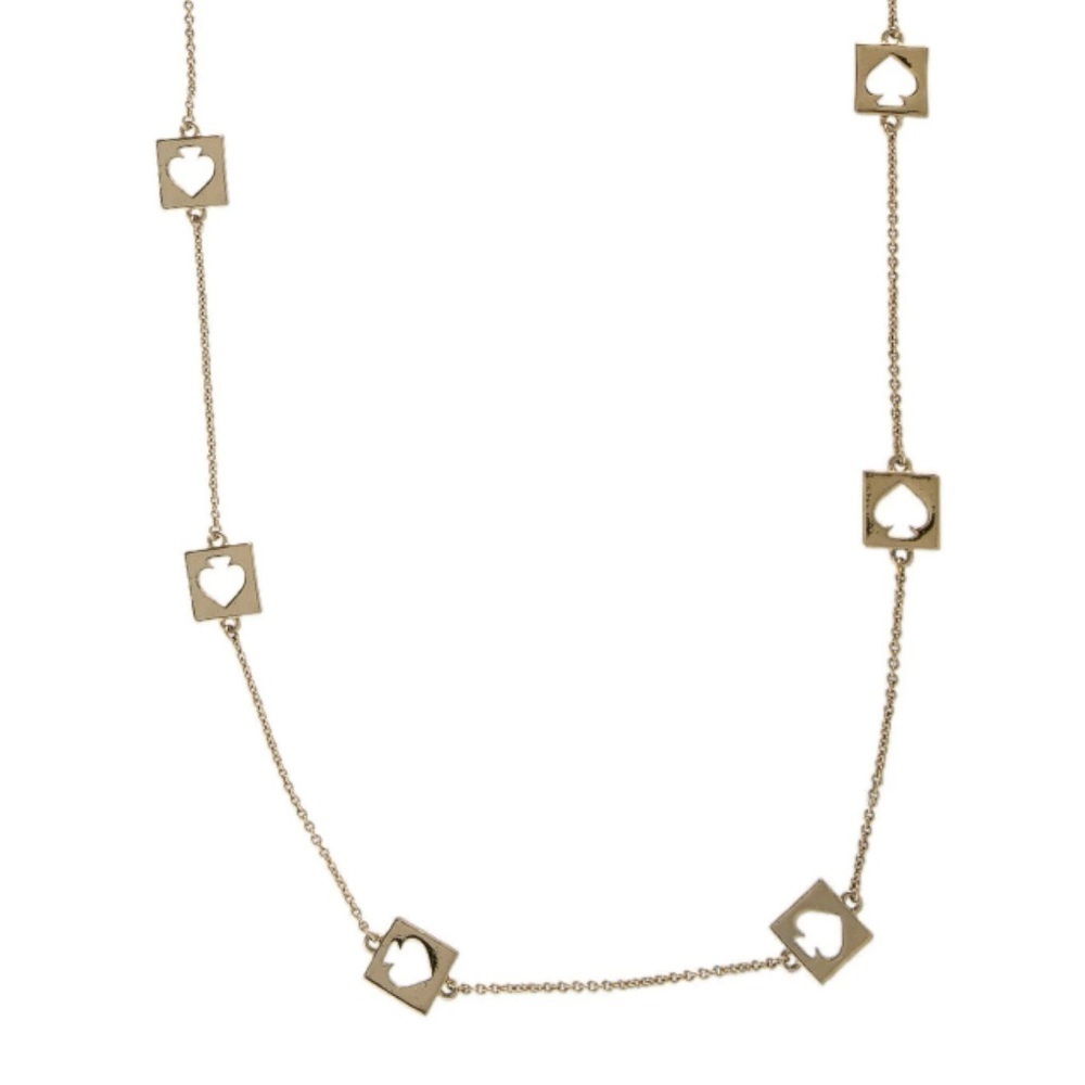 KATE SPADE • Gold Hole Punch Rosary Necklace - Picture 3 of 5